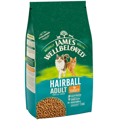 Wellbeloved Cat Food Turkey Hairball 1.5kg