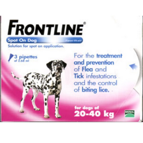 Frontline Spot On Large Dog 20-40kg (3Pipettes)