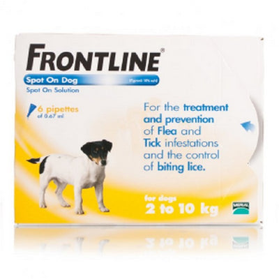 Frontline Spot On Small Dog 2-10kg (6Pipettes)