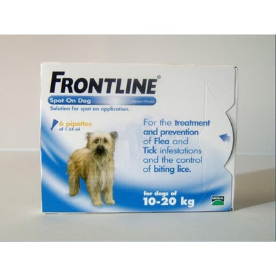 Frontline Spot On Medium Dog 10-20kg (6Pipettes)