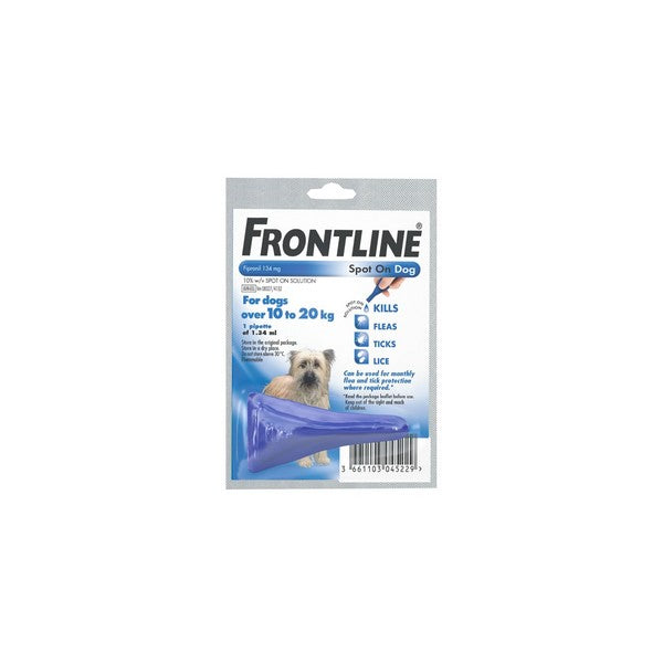 Frontline Spot On Medium Dog 10-20kg (1Pipette)