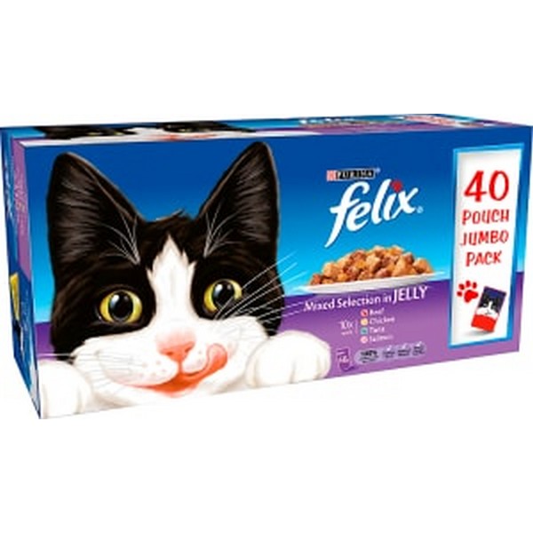 Felix Pouch MPk Mixed Selection (40Pk) 100g