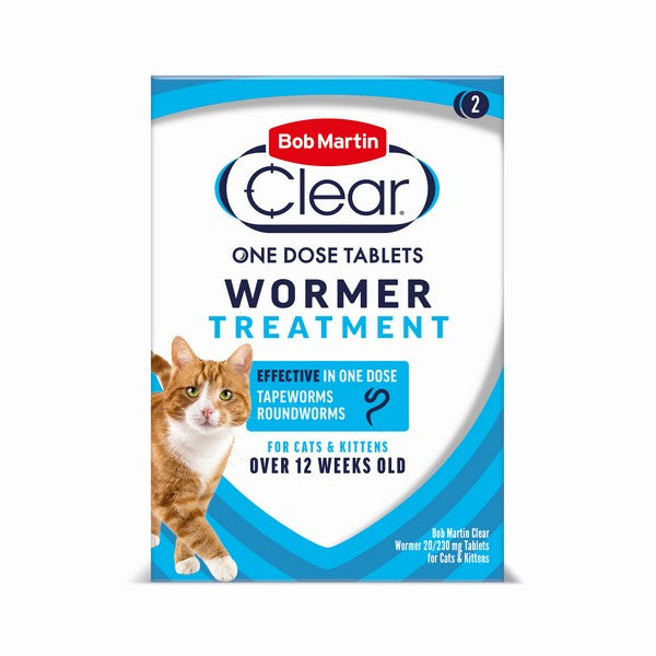 BM Clear Wormer Tablets For Cats (2 Tabs)