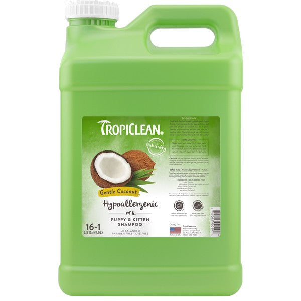 TropiClean Gentle Coconut Puppy Shampoo Hypoallergenic 3.78l