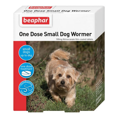 Beaphar Wormer One Dose Small Dogs 3 Tabs