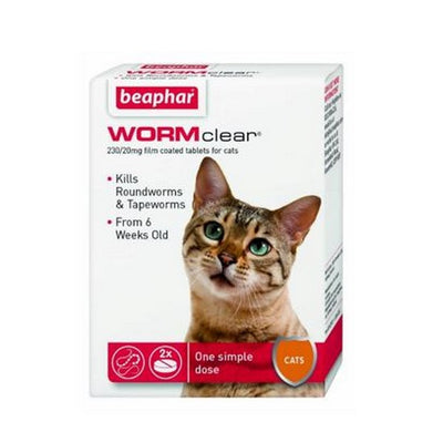 Beaphar WORMclear Cat for Cats up to 6kg (2Tabs)