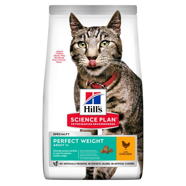 Hills Science Plan Cat Adult Dry Chicken Perfect Weight 1.5kg