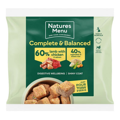 Natures Menu Frozen Nuggets Lamb Veg and Rice 1kg