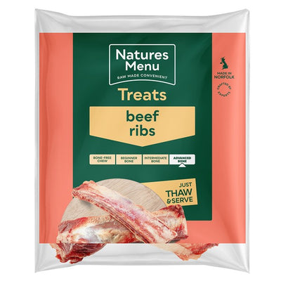 Natures Menu Frozen Raw Chews Beef Ribs  2Pcs