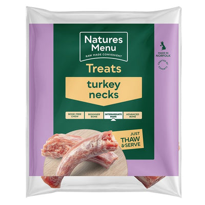 Natures Menu Frozen Raw Chews Turkey Necks 500gm