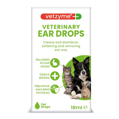 Vetzyme Antibacterial Ear Drops & Cleaner 18ml