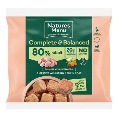 Natures Menu Frozen Country Hunter Rabbit Dog Nuggets 1kg