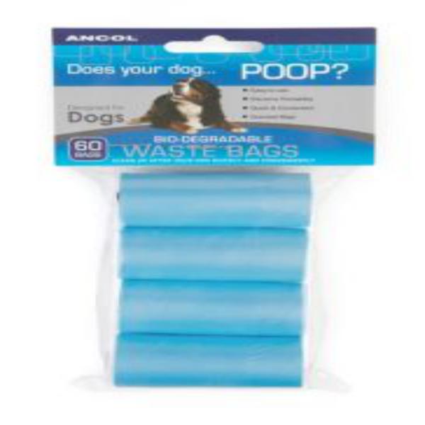 Ancol Biodegrade Refill Roll Poop Bags 60 Bags