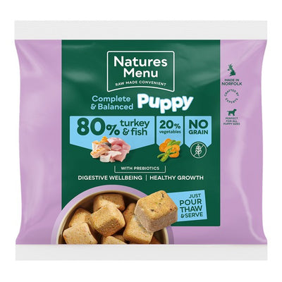 Natures Menu Frozen Country Hunter Turkey and Fish Puppy Nuggets 1kg