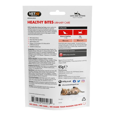 M & C VetIQ Healthy Bites Urinary Care Cat Treats 65g