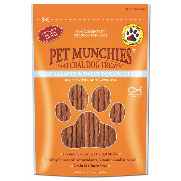 Pet Munchies Wild Salmon & Sweet Potato Sticks 90g