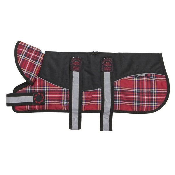 Outhwaite Reflective Black/Red Tartan Padded Harness Coat 51cm