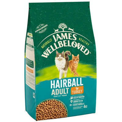 Wellbeloved Turkey and Rice Cat Food Hairball 4kg