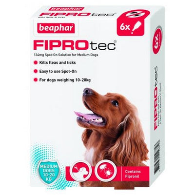 Beaphar Fiprotec Spot On Medium Dog (6 Pipettes)