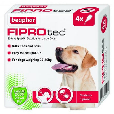 Beaphar Fiprotec Spot On Large Dog 268mg (4 Pipettes)