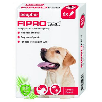 Beaphar Fiprotec Spot On Large Dog (6 Pipettes)