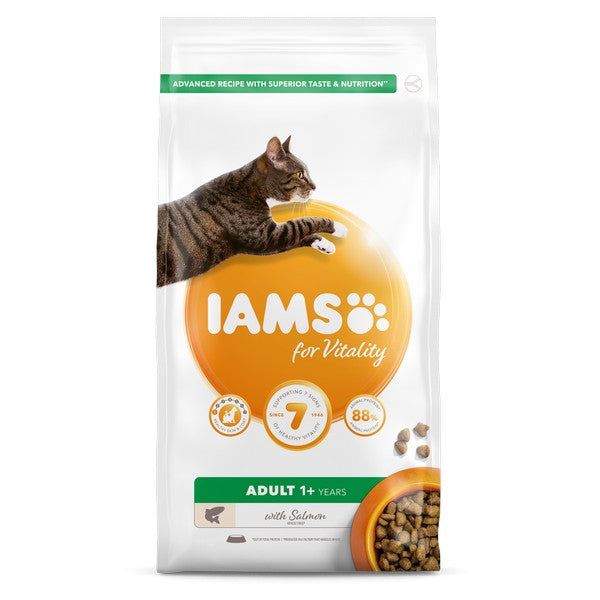 Iams Vitality Adult Cat Food Salmon 2kg