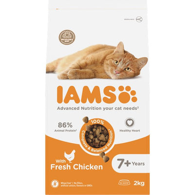 Iams Senior Cat Food Chicken 2kg