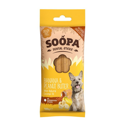 Soopa Banana & Peanut Butter Dental Sticks 100g