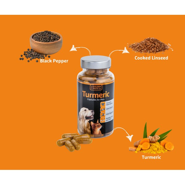 Golden Paste Co. Turmeric Capsules for Pets 90pk