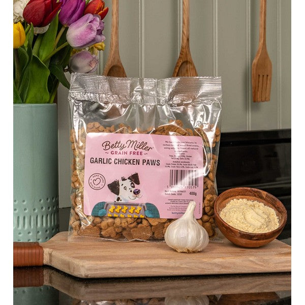 Betty Millers Grain Free Garlic Chicken Paws 400g