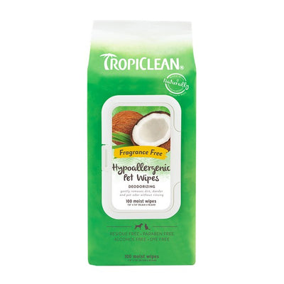 TropiClean Tropiclean Hypoallergenic Wipes 100s