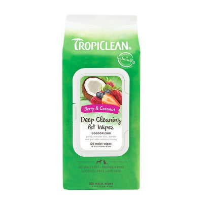 TropiClean Deep Cleaning Wipes 100s