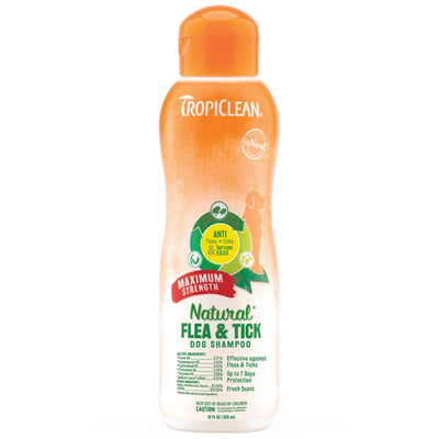 TropiClean Natural Flea and Tick Shampoo Maximum Strength 355ml