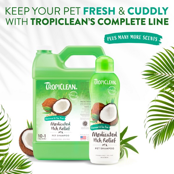 TropiClean Oatmeal and Tea Tree Shampoo Medicated 3.78l