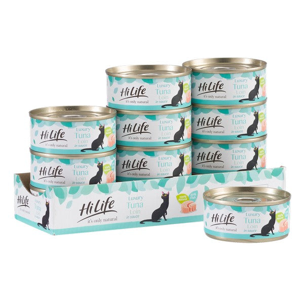 HiLife Its Only Natural Luxury Tuna Loin Wet Cat Food Can 70g