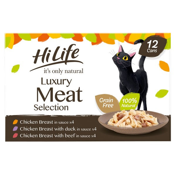 HiLife Its Only Natural Luxury Meat Selection Wet Cat Food 12 x 70g