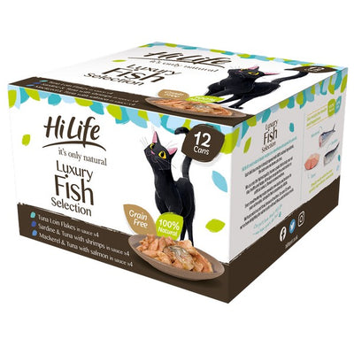 HiLife Its Only Natural Luxury Fish Selection Wet Cat Food 12 x 70g