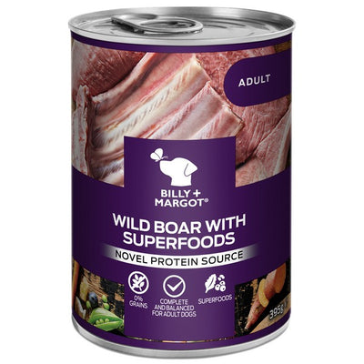 Billy and Margot Wild Boar Superfood Can Wet 395g