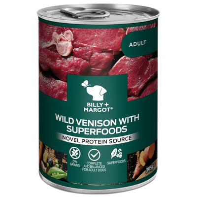 Billy and Margot Venison Superfood Can Wet 395g