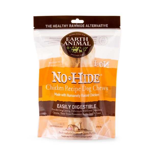 Earth Animal No Hide Chicken Medium Chews 2pk 120g