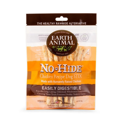 Earth Animal No Hide Chicken Dog Stix 10pk 45g