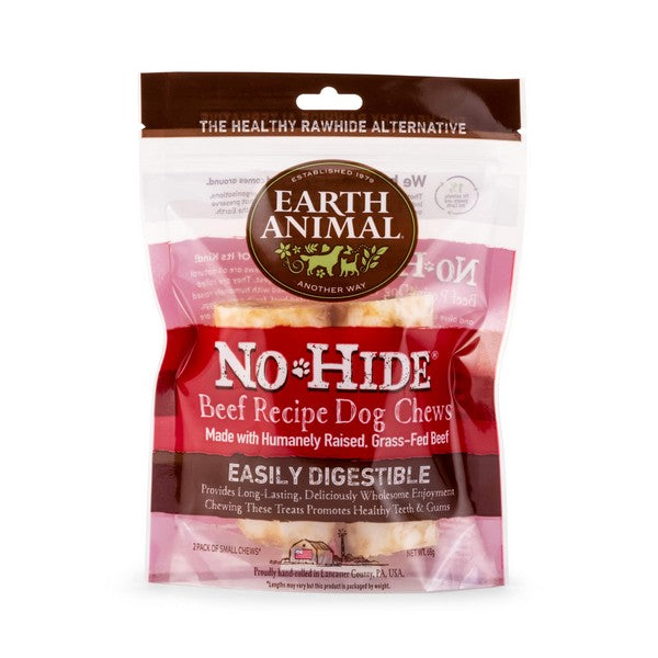 Earth Animal No Hide Beef Small Chews 2pk 68g