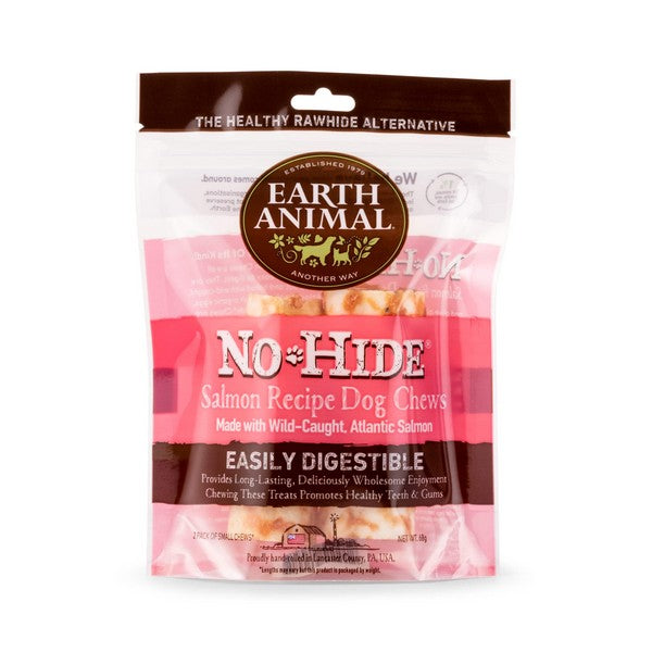 Earth Animal No Hide Salmon Small Chews 2pk 68g