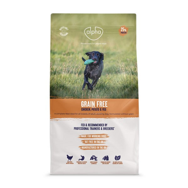 Alpha Grain Free Working Dog Chicken 15kg