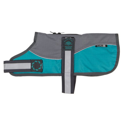 Outhwaite Reflective Grey Teal Padded Harness Coat without collar 12Inch 30cm