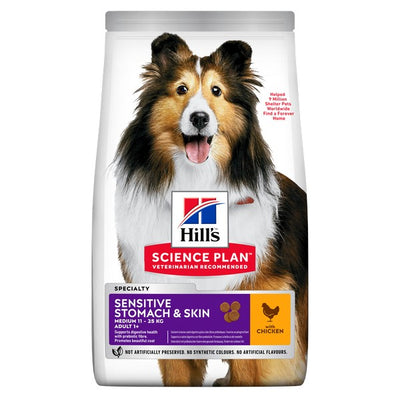 Hills Science Plan Adult Dog Sensitive Med Dry Chicken 2.5kg