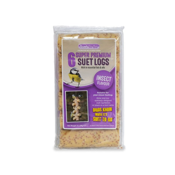 Suet to Go Suet Logs Insect 6Pk 90g