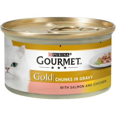 Gourmet Gold Salmon and Chicken In Gravy 85g