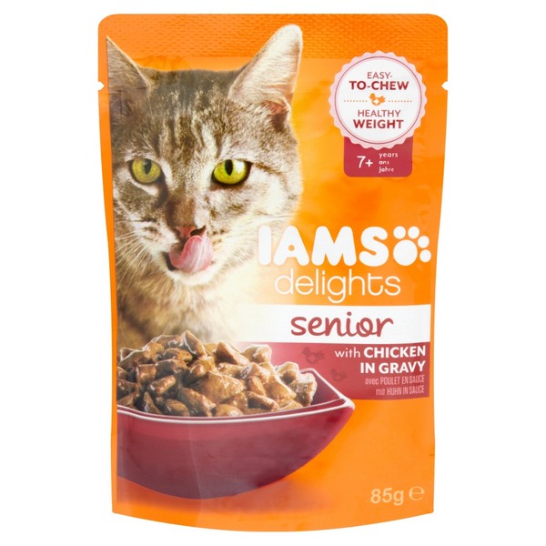 Iams Senior Cat 7+ Delights Chicken In Gravy 24 x 85g