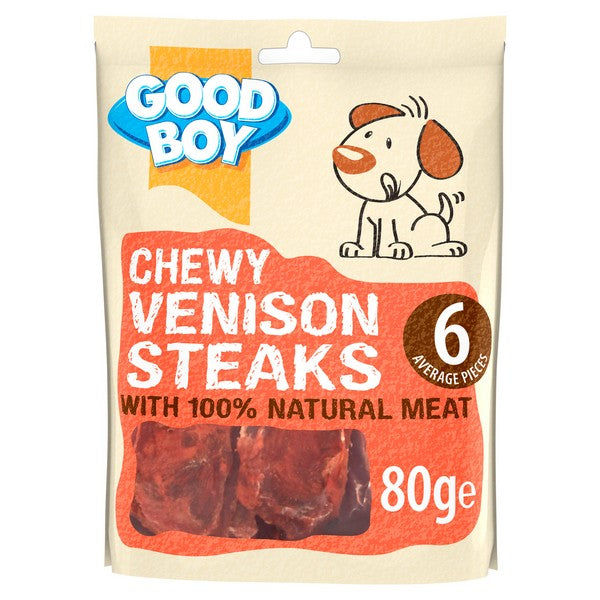 Good Boy Pawsley & Co Chewy Venison Steaks 80g